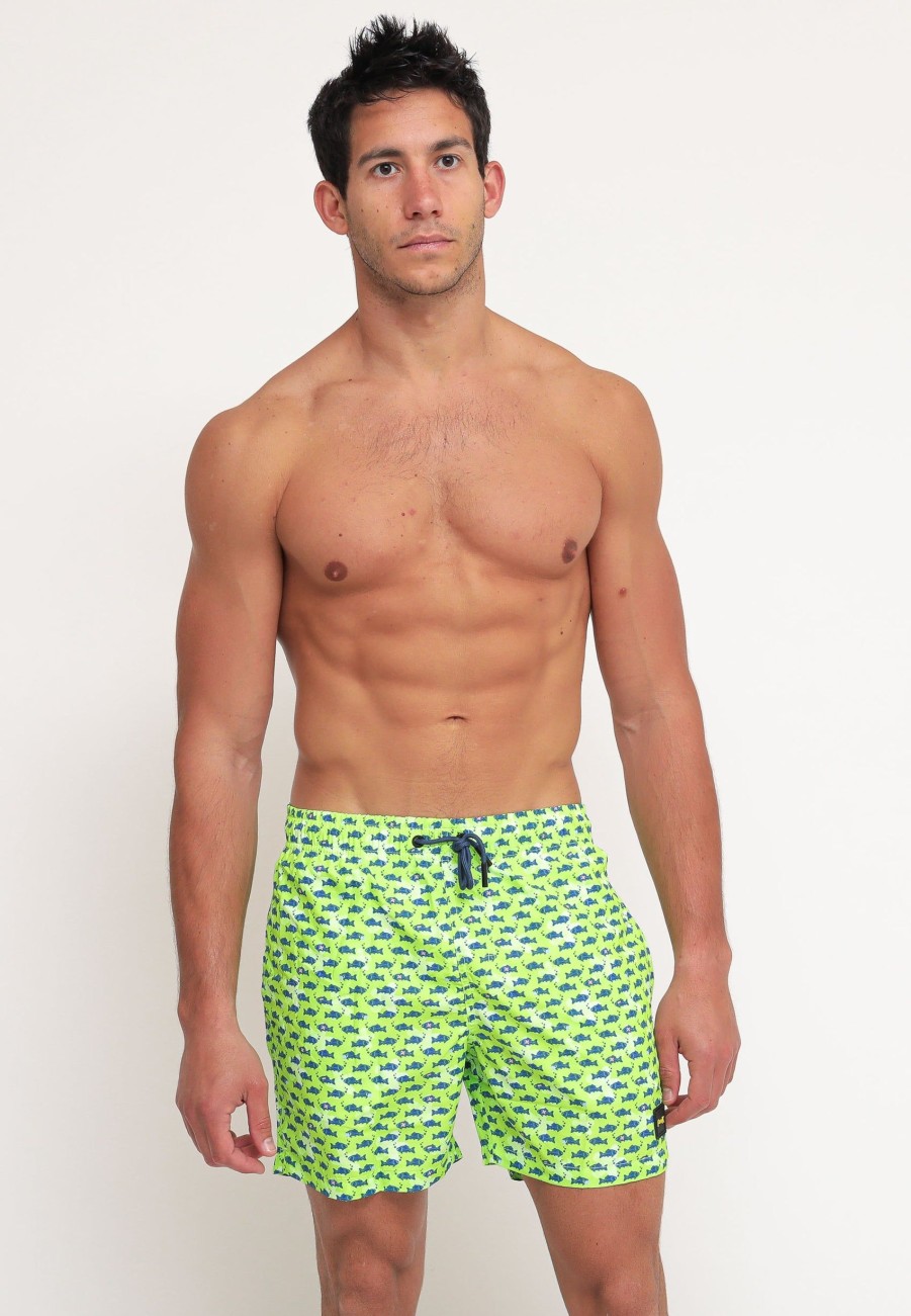 Uomo f**k project Boxer Da Mare | Printed Short - Fantasia