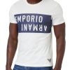 Uomo emporio armani swimwear T-Shirt | Crew Neck T-Shirt - White Navy Blue