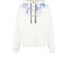 Uomo phobia vos Felpe | White Hoodie Whit Blue Grey Lightning