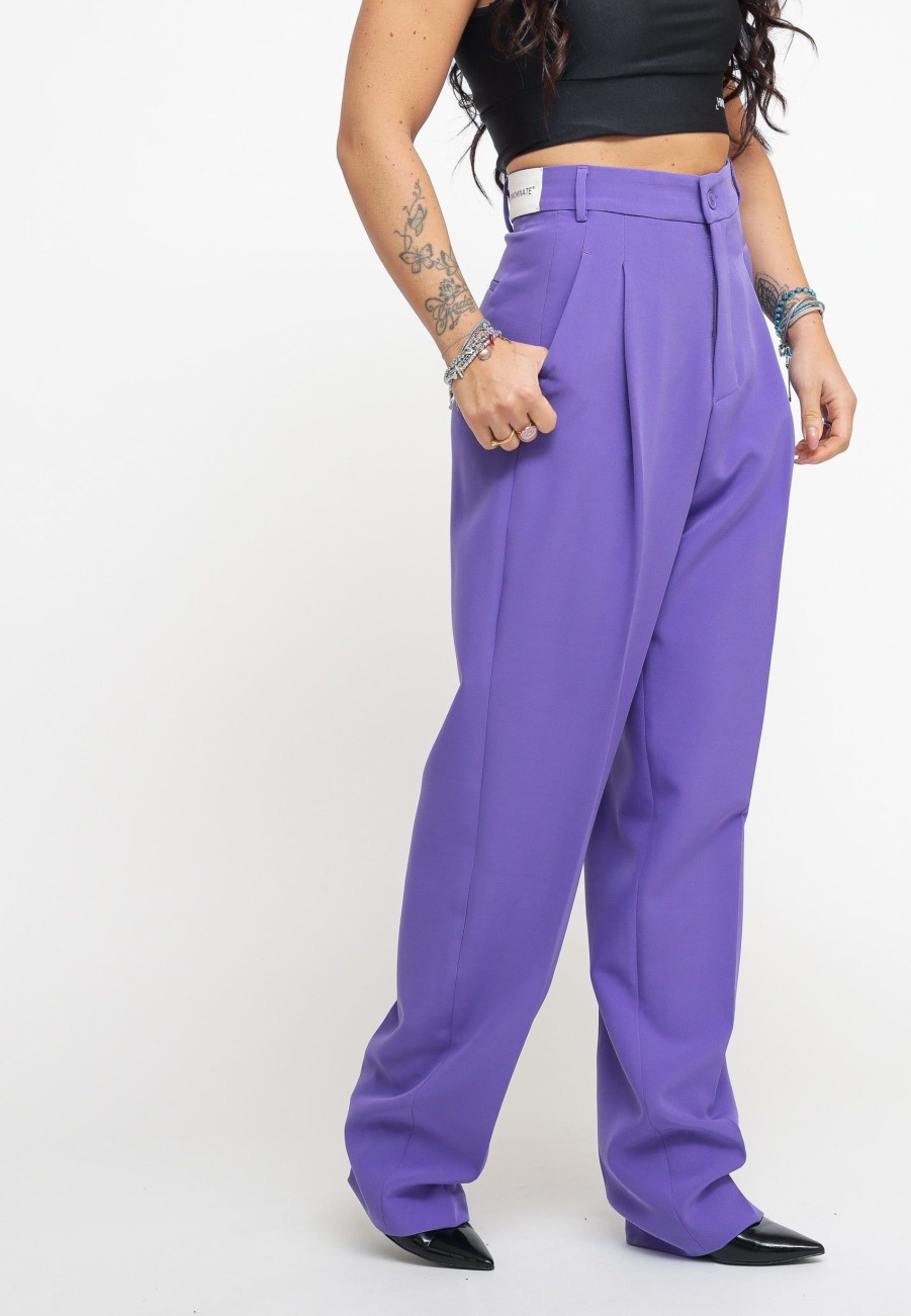 Donna Hinnominate Pantaloni | Pantalone Morbido E Etk - Ametista