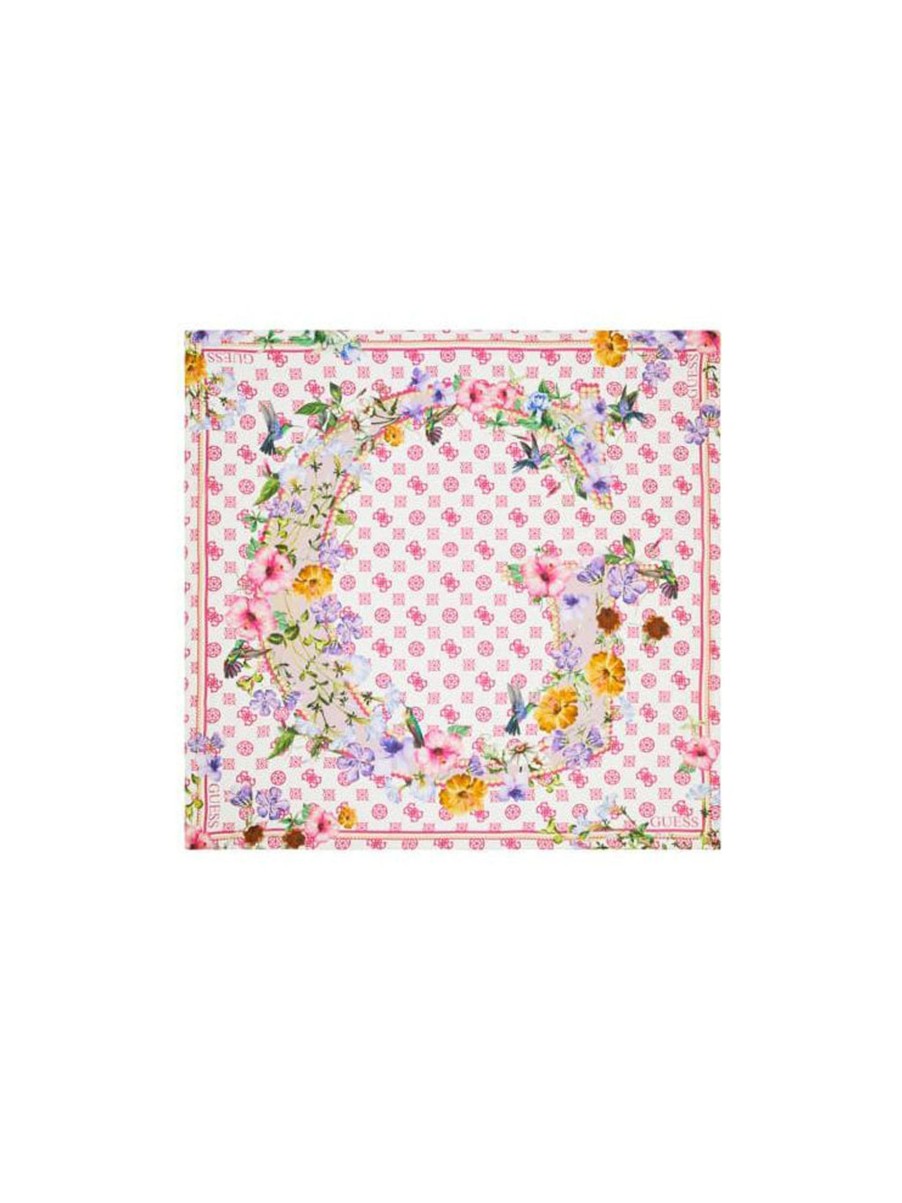 Donna guess Foulard | Kefiah 130X130 - Pink Multi