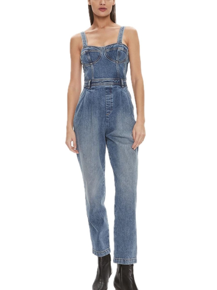 Donna tommy hilfiger Tute Lunghe | Bustier Jumpsuit - Denim Medium