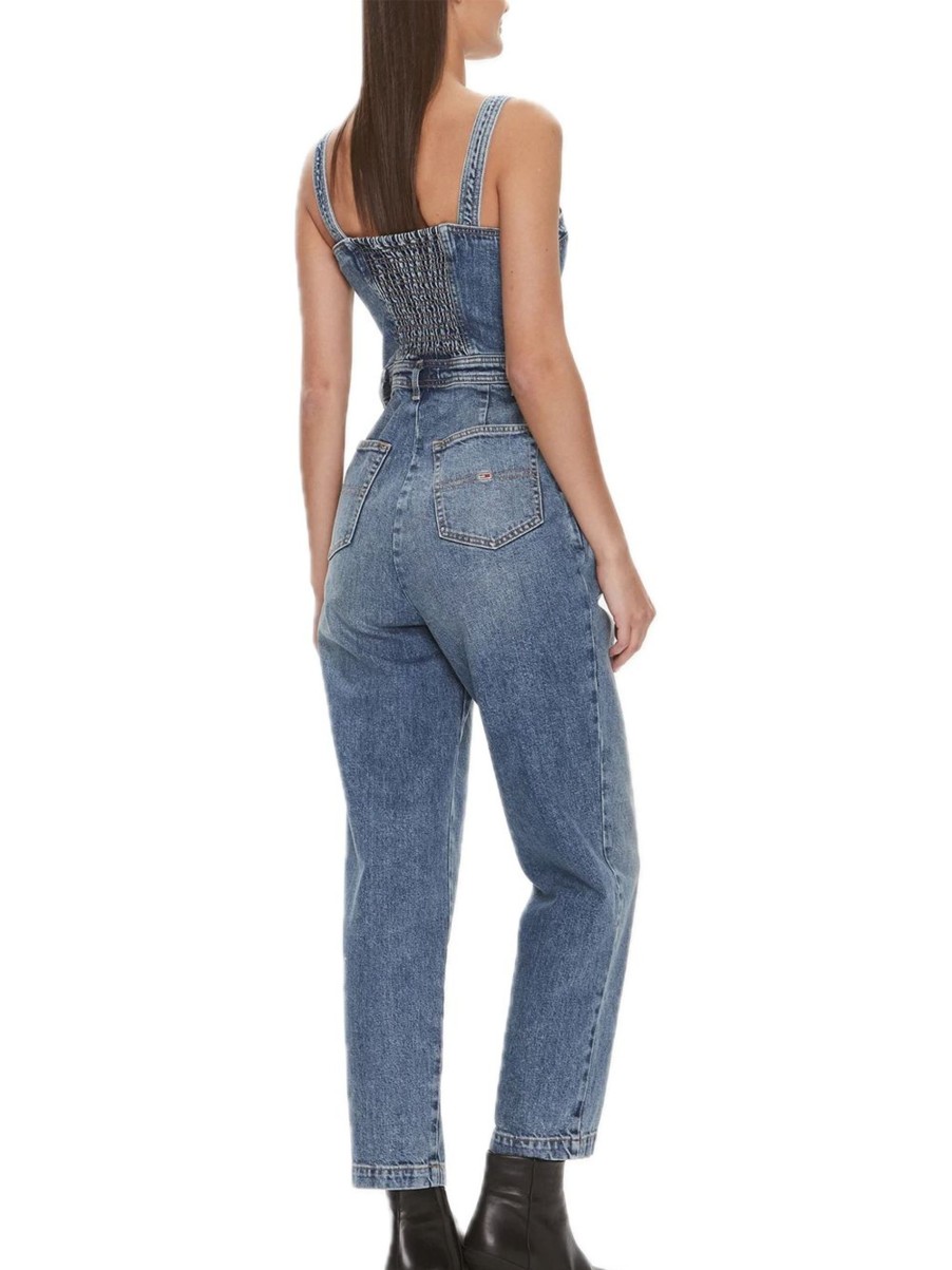 Donna tommy hilfiger Tute Lunghe | Bustier Jumpsuit - Denim Medium