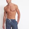 Uomo sun68 Beach Boxer Da Mare | Swim Pant Small Print - Navy Blue