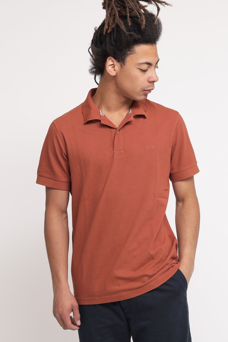 Uomo sun68 Polo | Polo Cold Dye Details - Cacao