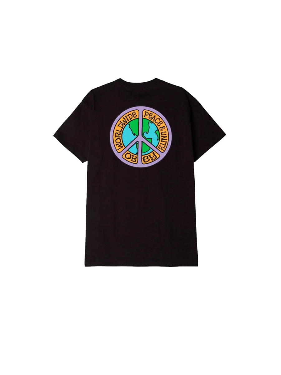 Uomo obey T-Shirt | Peace & Unit Classic Tee - Black