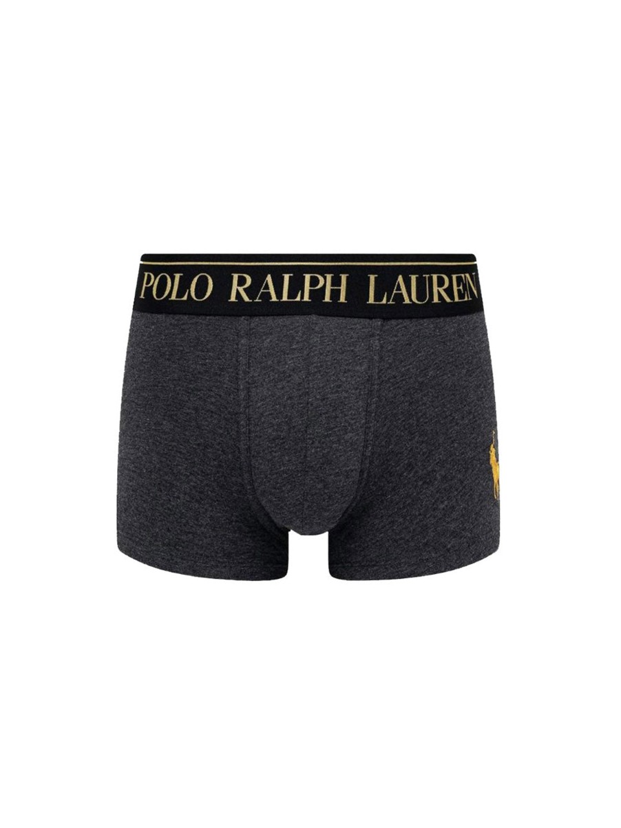 Uomo polo ralph lauren Boxer | Solid Trunk - Single - Windsor Heather Gold Pp