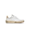 Scarpe 2Star | Sneakers Padel In Pelle Bianca E Dettagli Beige Effetto ''Used''