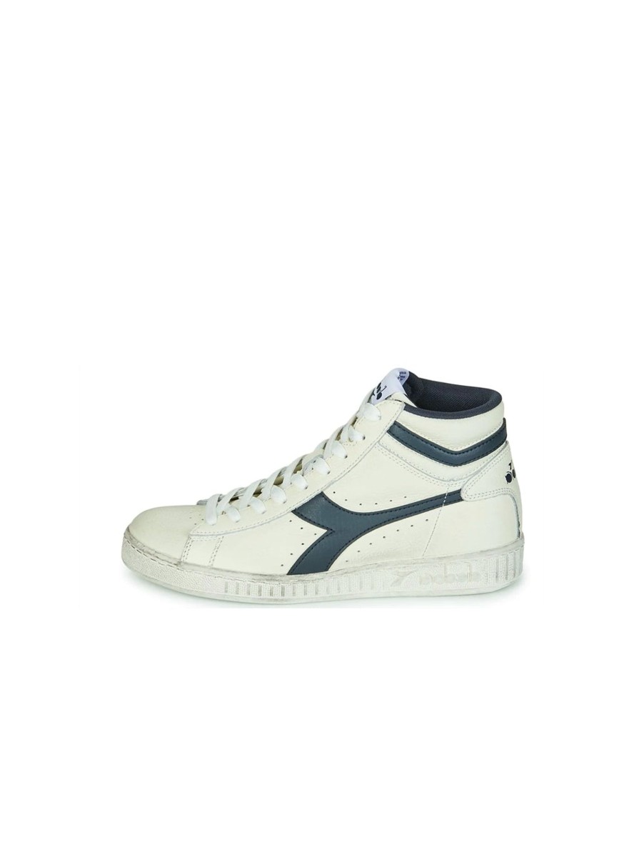 Scarpe diadora | Game L High Waxed - White/Blue Caspian Sea