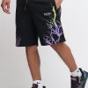 Uomo phobia vos Shorts | Shorts With Purple And Yellow Lightning - Black