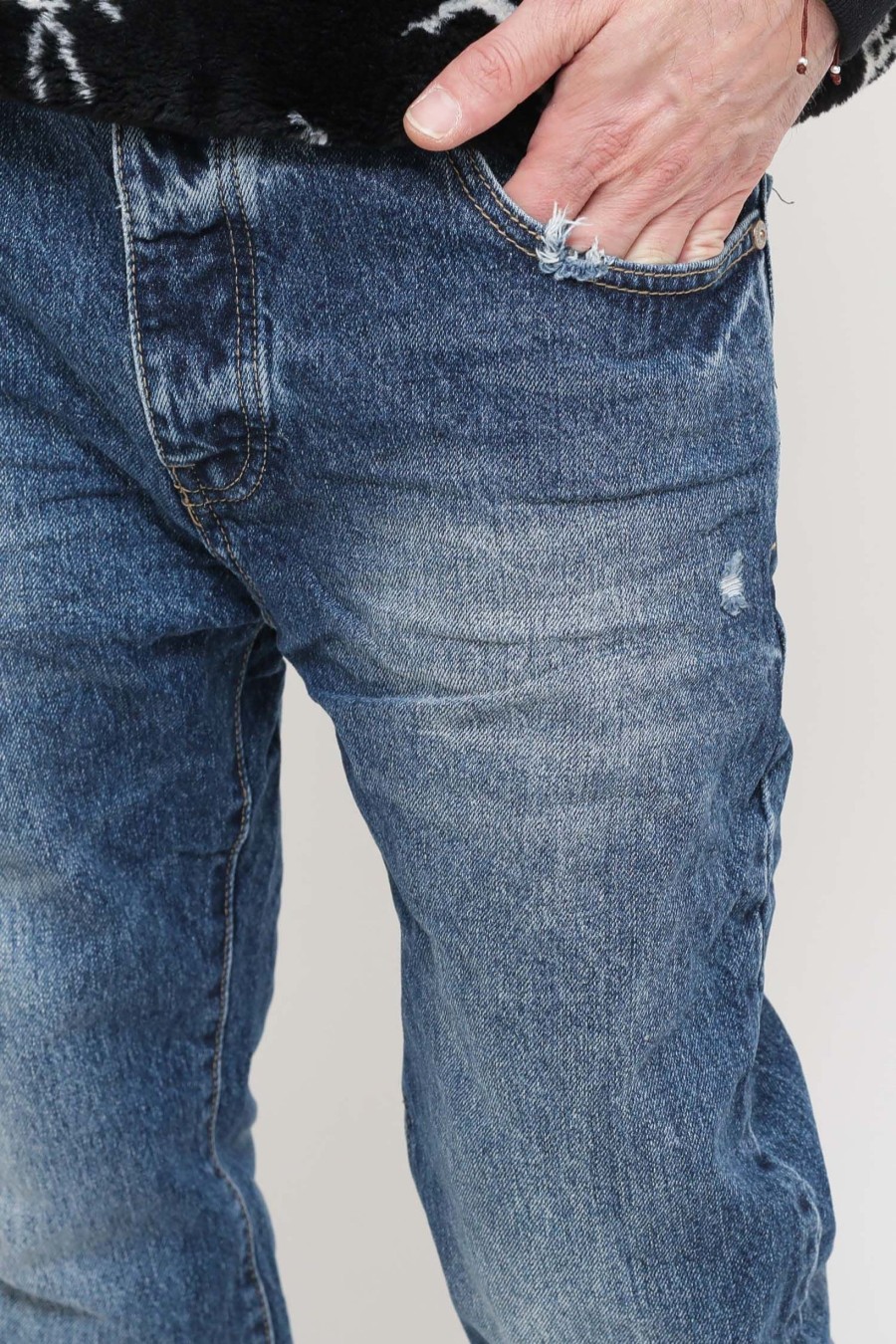 Uomo berna Pantaloni Jeans | Jeans Regular - Colore Unico