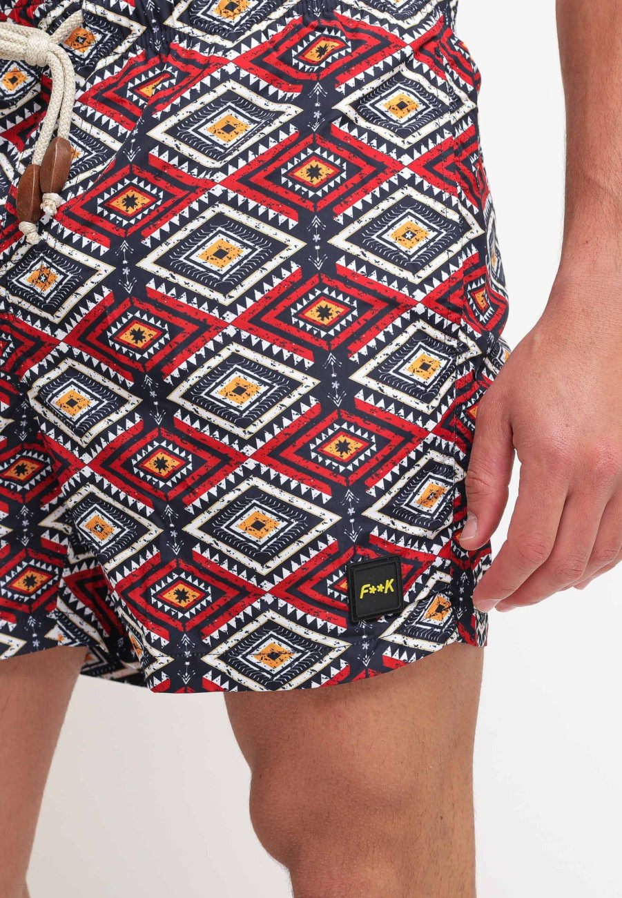 Uomo f**k project Boxer Da Mare | Printed Short - Fantasia