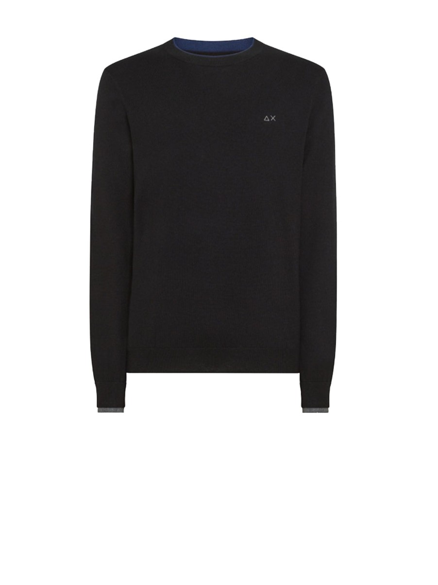 Uomo sun 68 Pullover | Round Double Rib - Nero