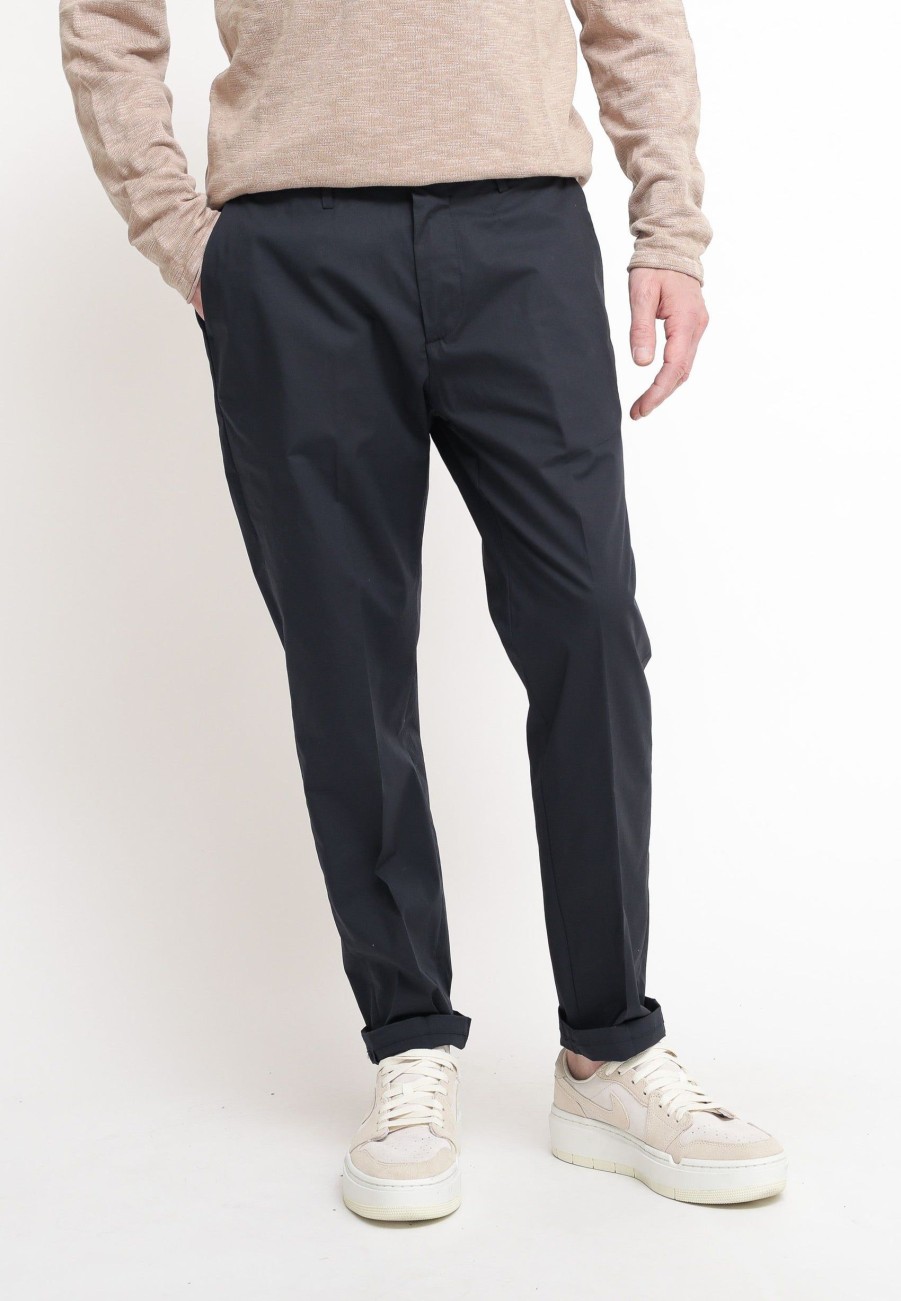 Uomo liu jo uomo Pantaloni | Pantalone Chino Regular Capritela - Dark Blue