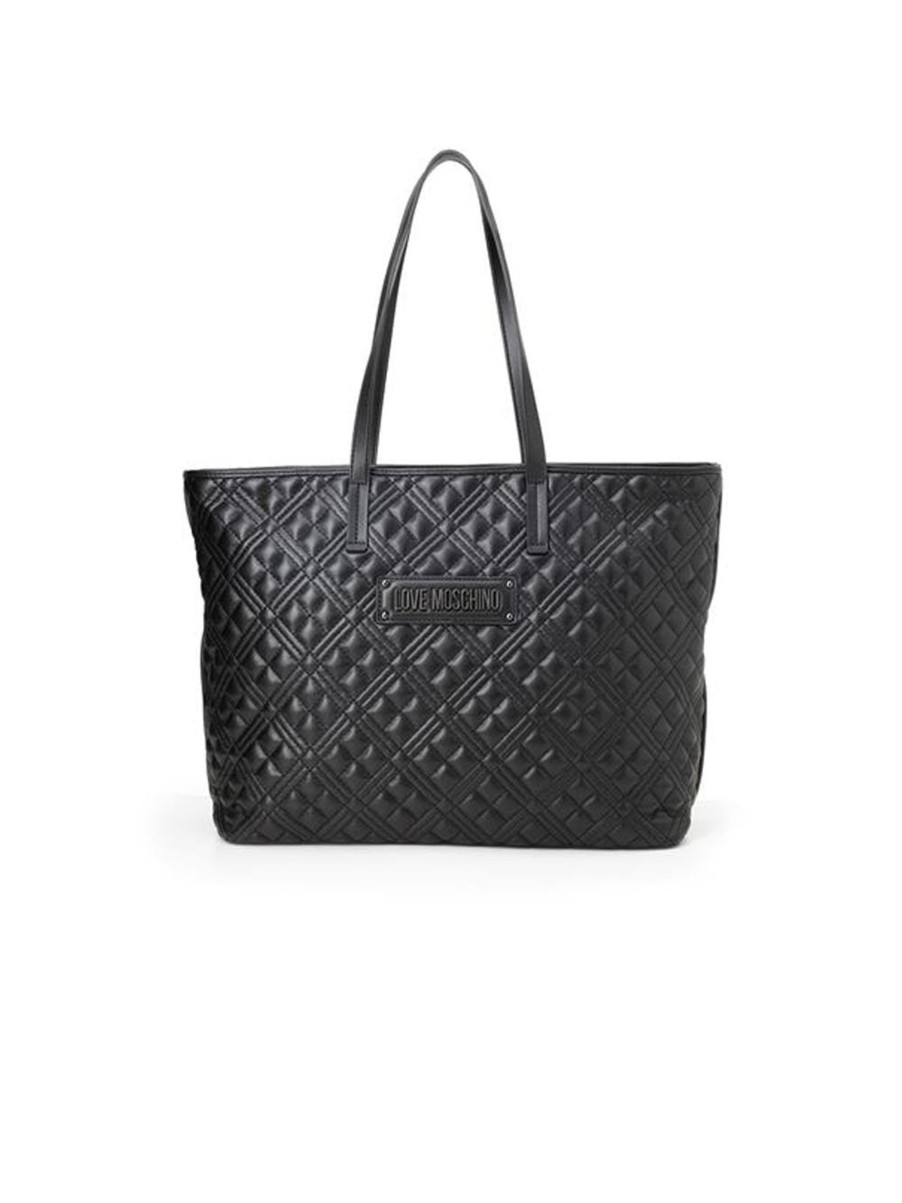 Donna love moschino Borse | Borsa Quilted Pu - Nero/Galvanica Canna Di Fucile