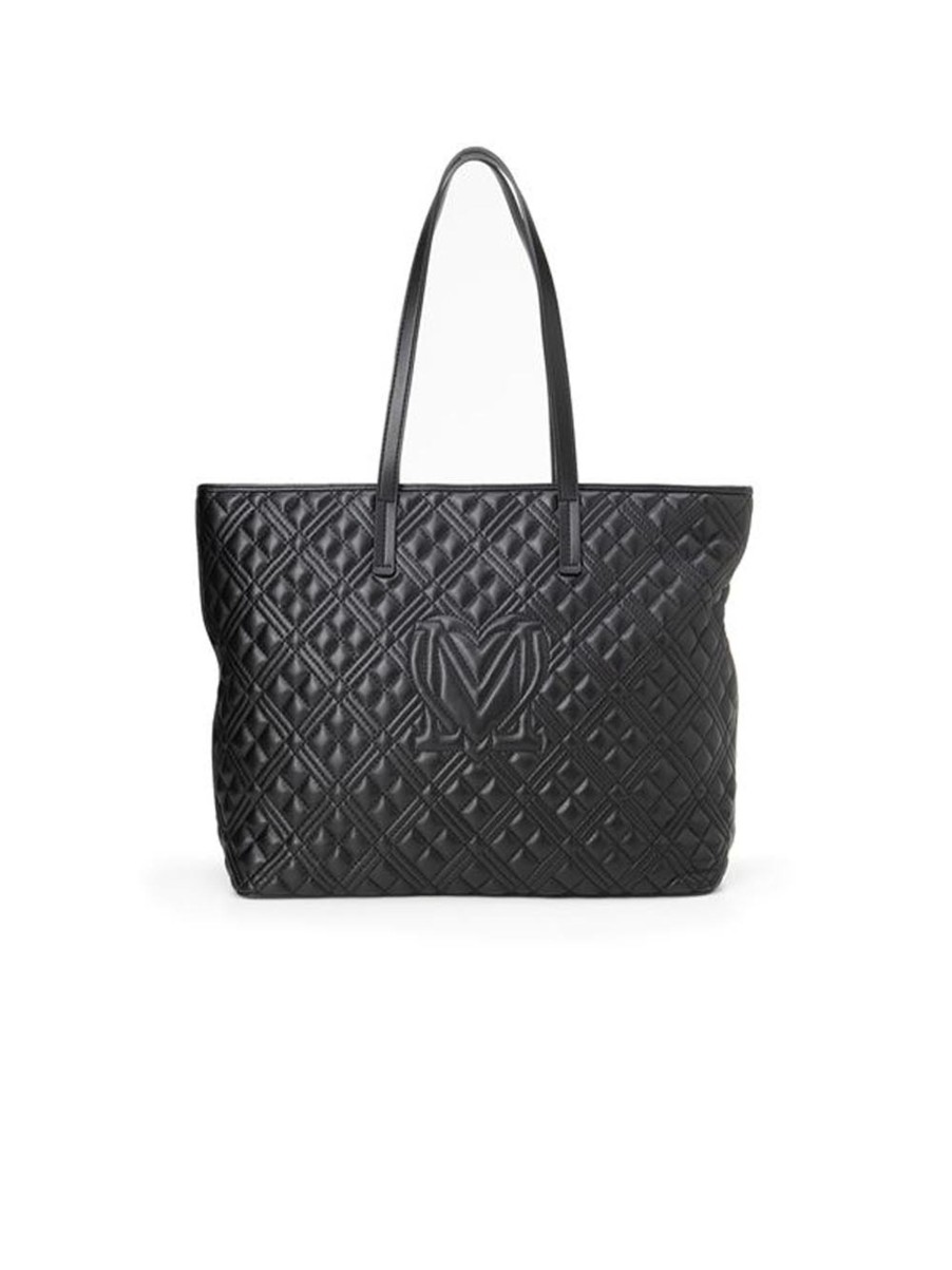 Donna love moschino Borse | Borsa Quilted Pu - Nero/Galvanica Canna Di Fucile