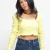 Donna glamorous Top | Ladies Top - Banana Yellow