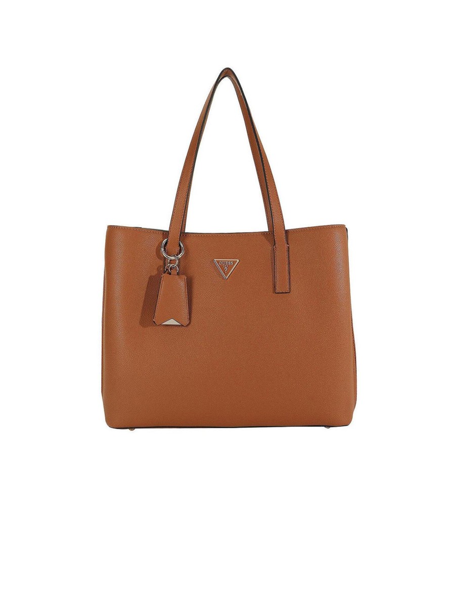 Donna guess Borse | Meridian Girlfriend Tote Bag - Cognac