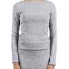 Donna berna Pullover | W Maglia Scollo Schiena - Grigio