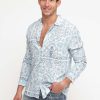 Uomo tooco Camicie | Bowling Shirt Long Sleeve Azulejos Off White