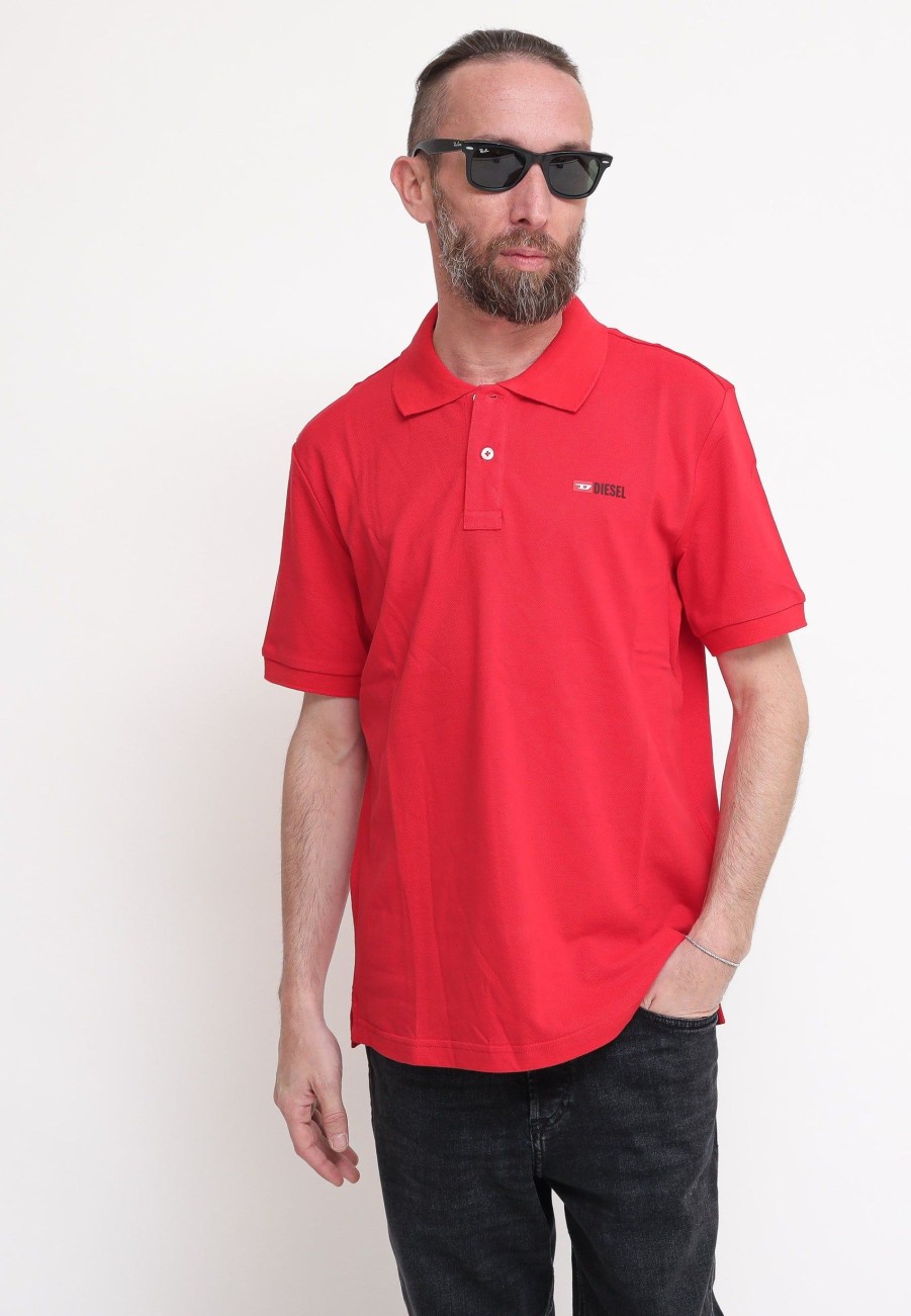 Uomo diesel Polo | T-Smith-Div Polo Shirt - Red