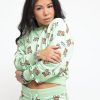 Donna moschino underwear Felpe | Teddy Bear Print Stretch Fleece Crop - Green