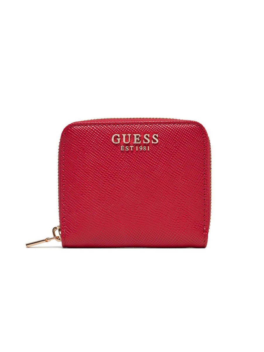 Donna guess Portafogli | Laurel Slg Small Zip Around - Red