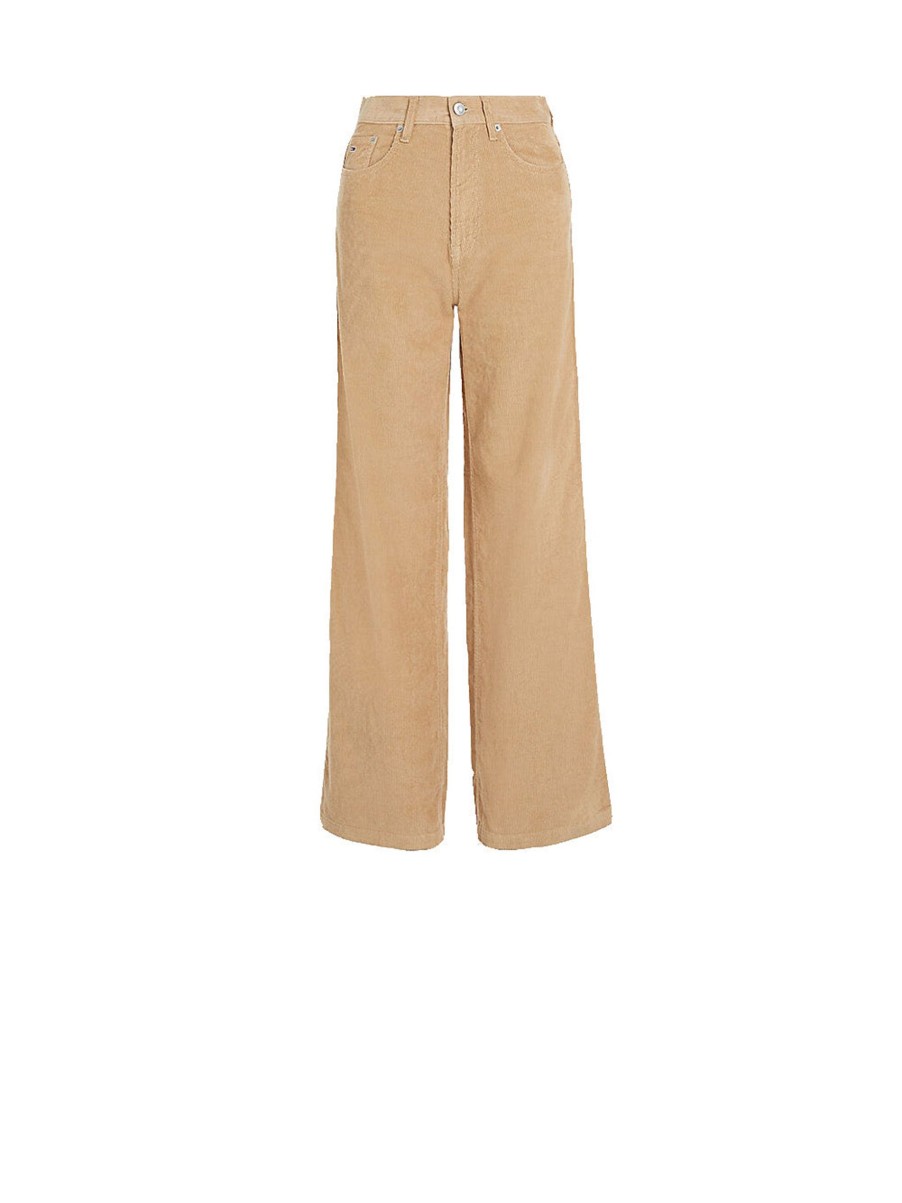 Donna tommy hilfiger Pantaloni | Tjw Cord Claire Hr Wide - Tawny Sand