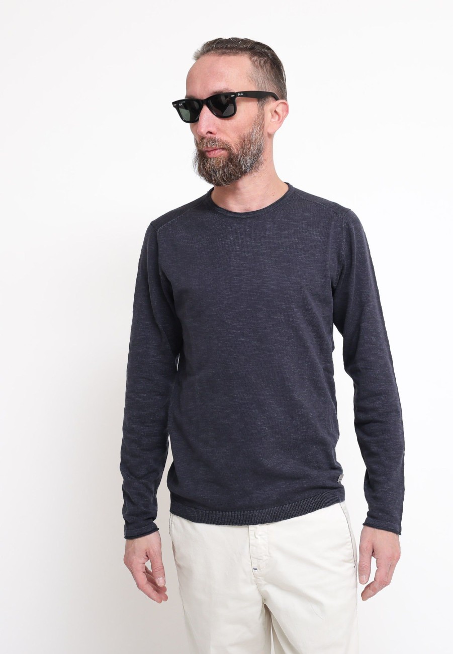 Uomo bl11 Pullover | Girocollo Uomo Blu Navy