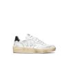 Scarpe 2Star | Sneakers Padel In Pelle Bianca Con Dettagli Neri Ed Effetto '' Used''