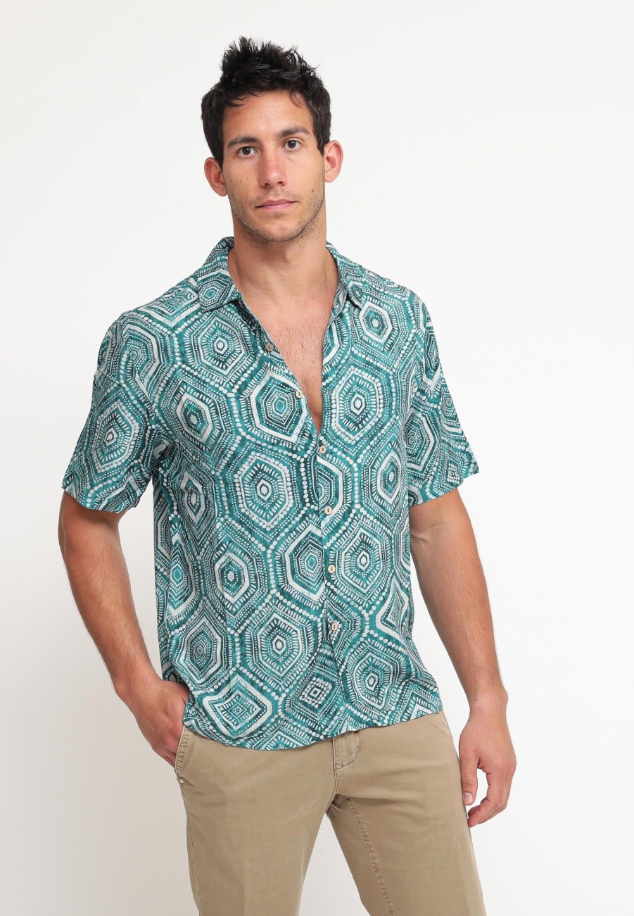 Uomo tooco Camicie | Bowling Shirt Short Sleeve Safi