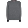 Uomo sun68 Pullover | Round Elbow Contrast - Grigio Medio