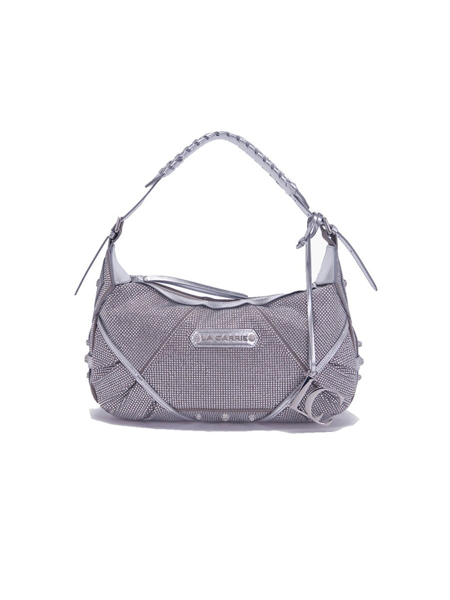 Donna la carrie bag Borse | Microstars Shoulder Bag Synthetic. Lamin. - Silver