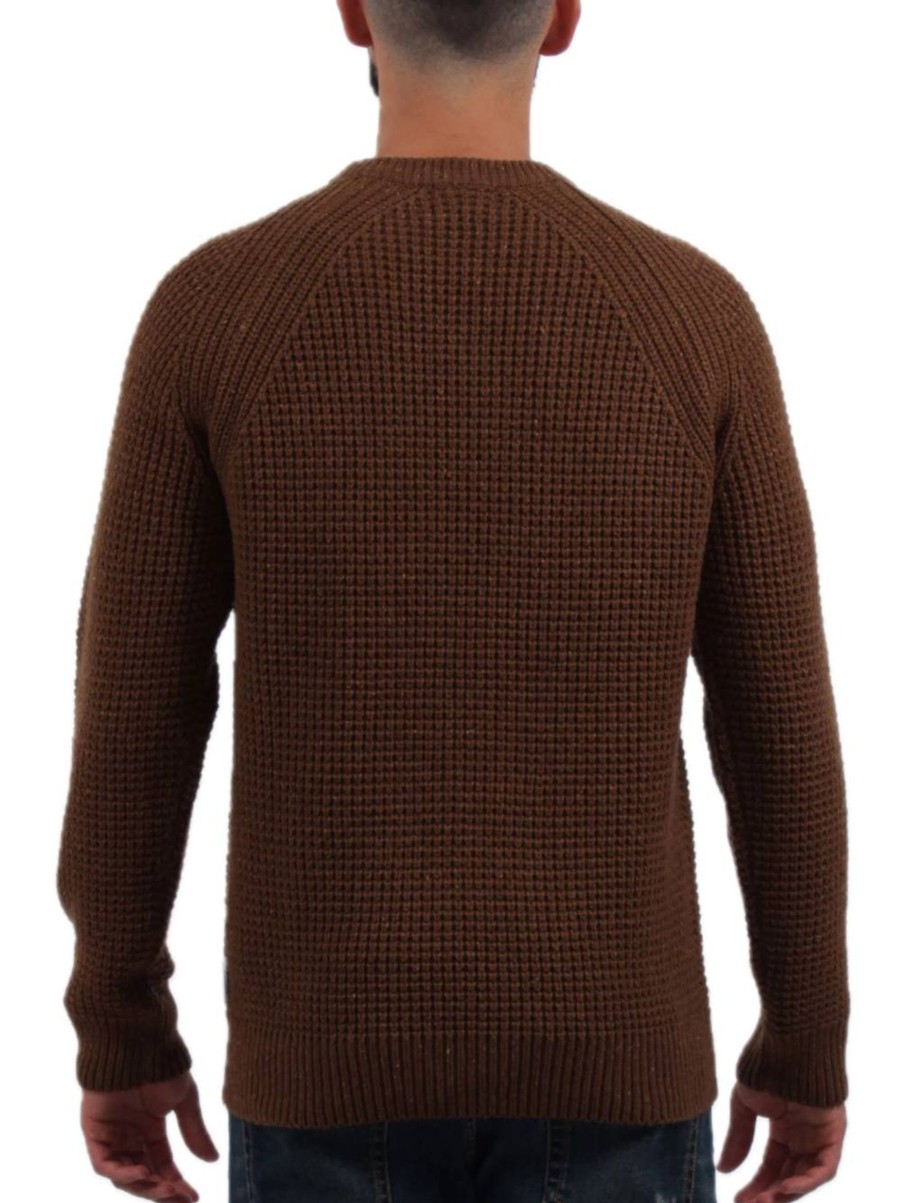 Uomo berna Pullover | Paricollo Tweed Wool - Caffe