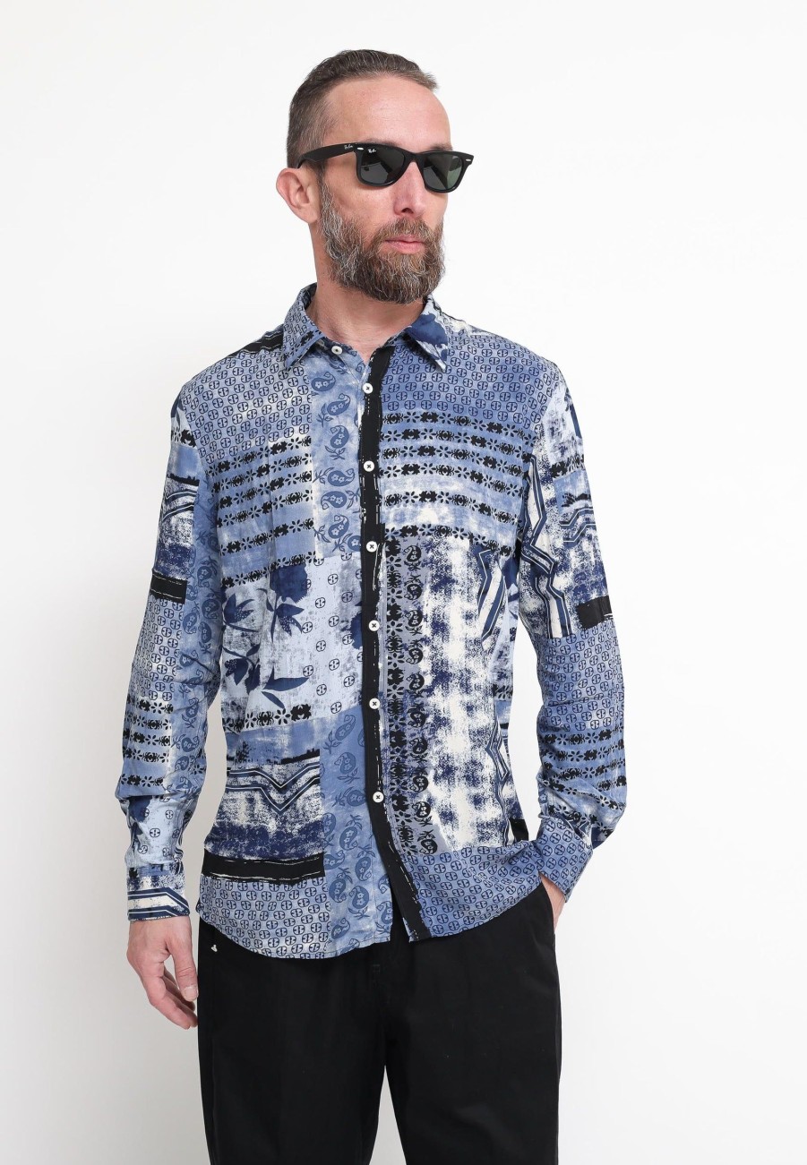 Uomo bl11 Camicie | Camicia Fantasia