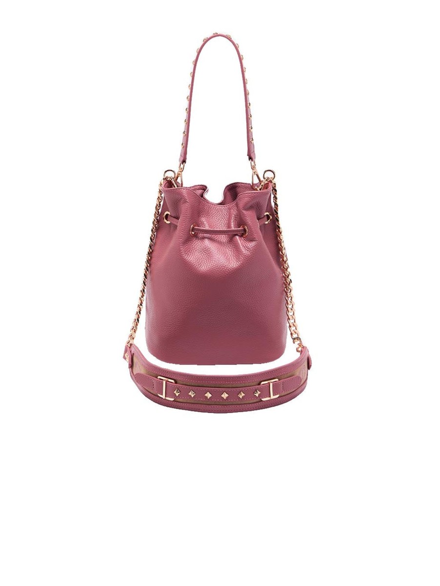 Donna la carrie bag Borse A Tracolla | Frivolous Ginger Bucket Tumbled Leather - Fard