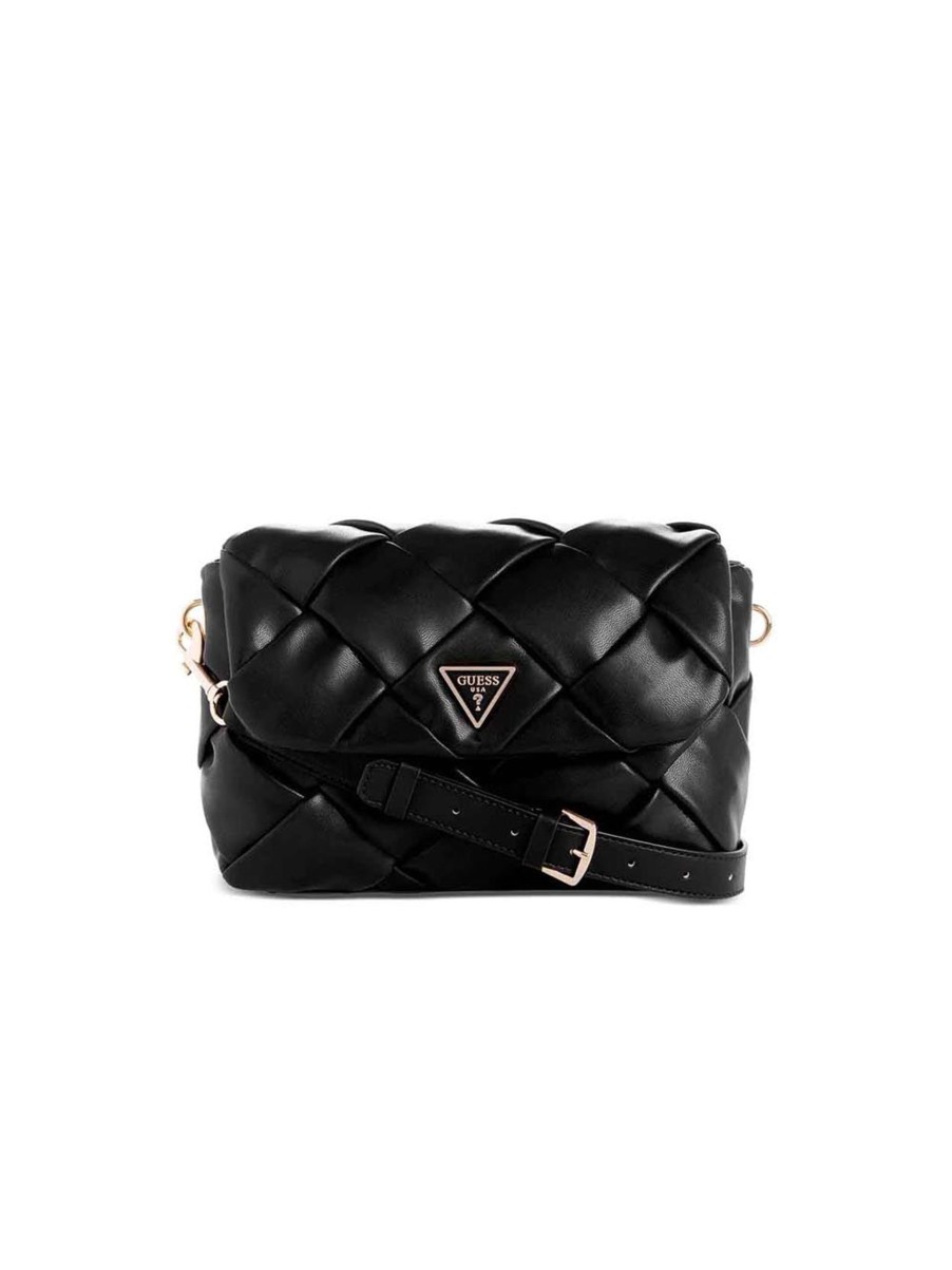 Donna guess Borse | Zaina Flap Shoulder Bag - Black