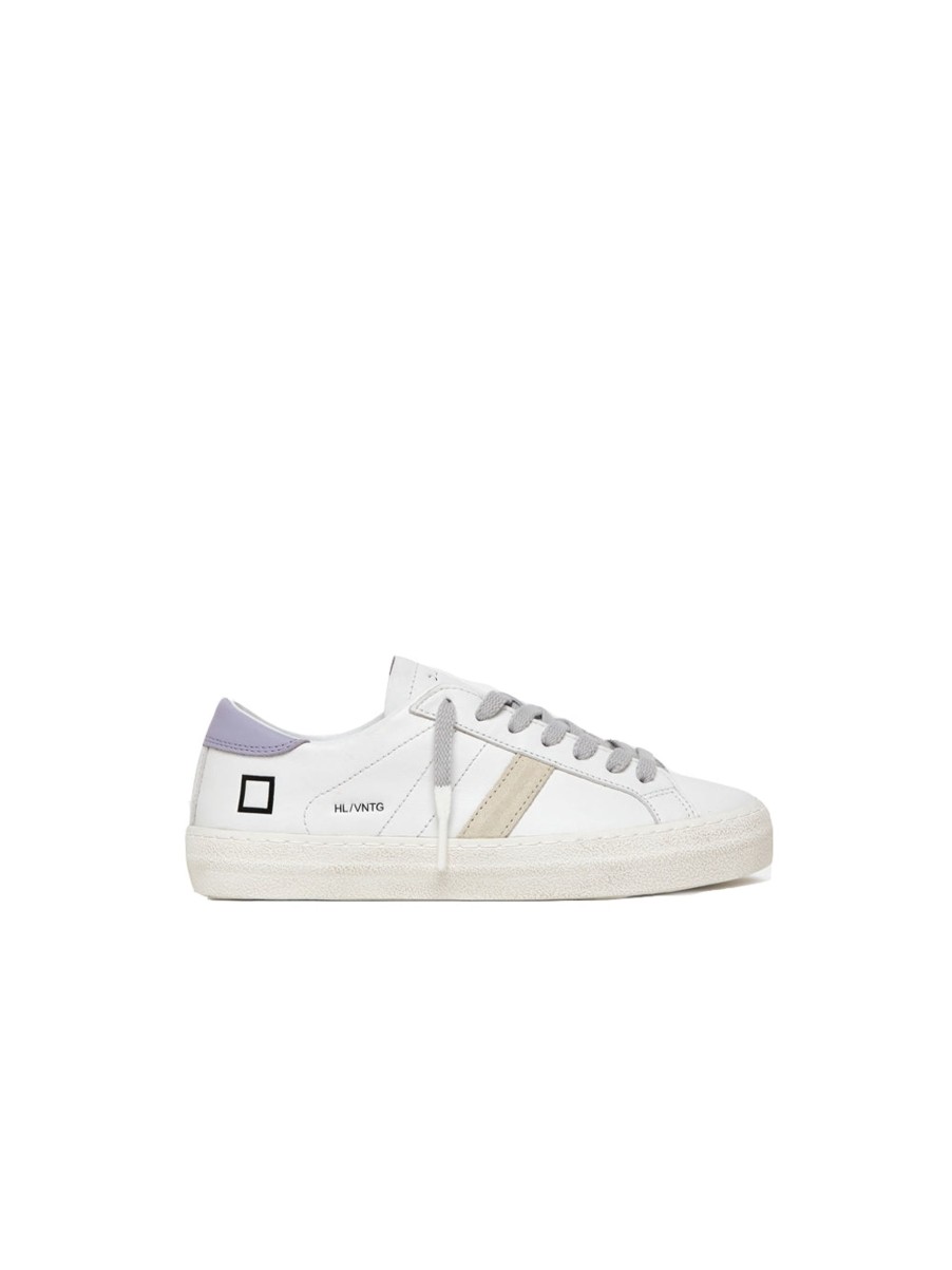 Scarpe d.a.t.e. | Hill Low Vintage Calf - White Lilac