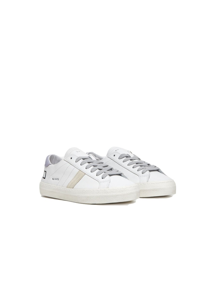 Scarpe d.a.t.e. | Hill Low Vintage Calf - White Lilac