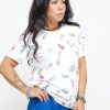 Donna moschino underwear T-Shirt | Candies Print Stretch Jersey T-Shirt - White