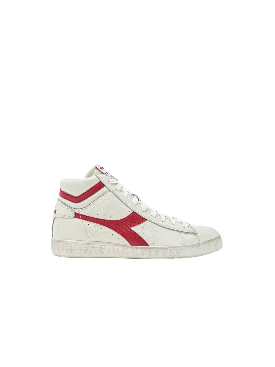 Scarpe diadora | Game L High Waxed - White/Red Pepper