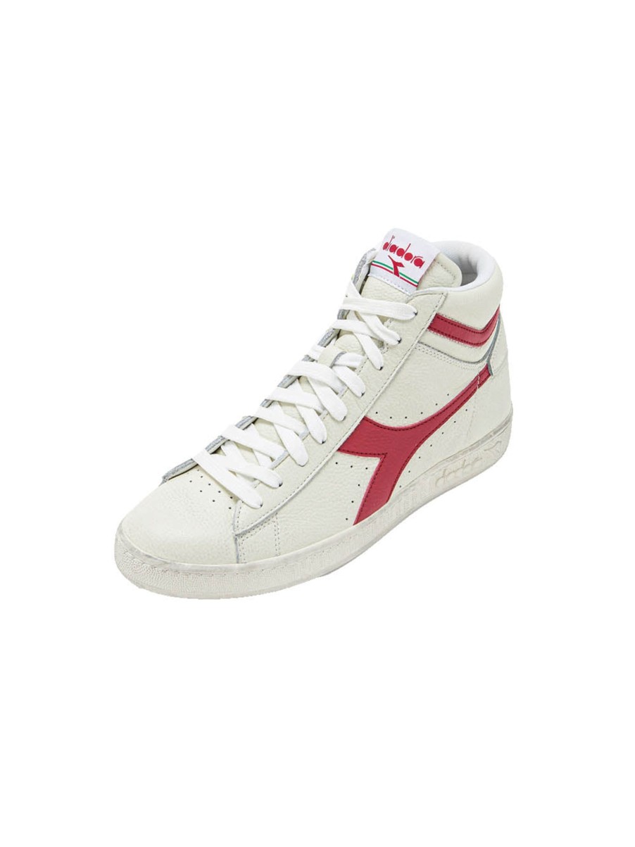 Scarpe diadora | Game L High Waxed - White/Red Pepper