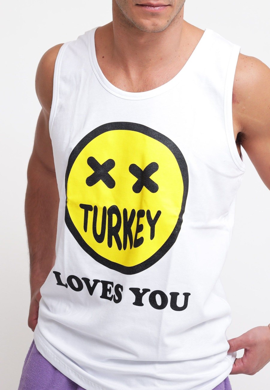 Uomo TURKEY Canotte | Tank Smile - White