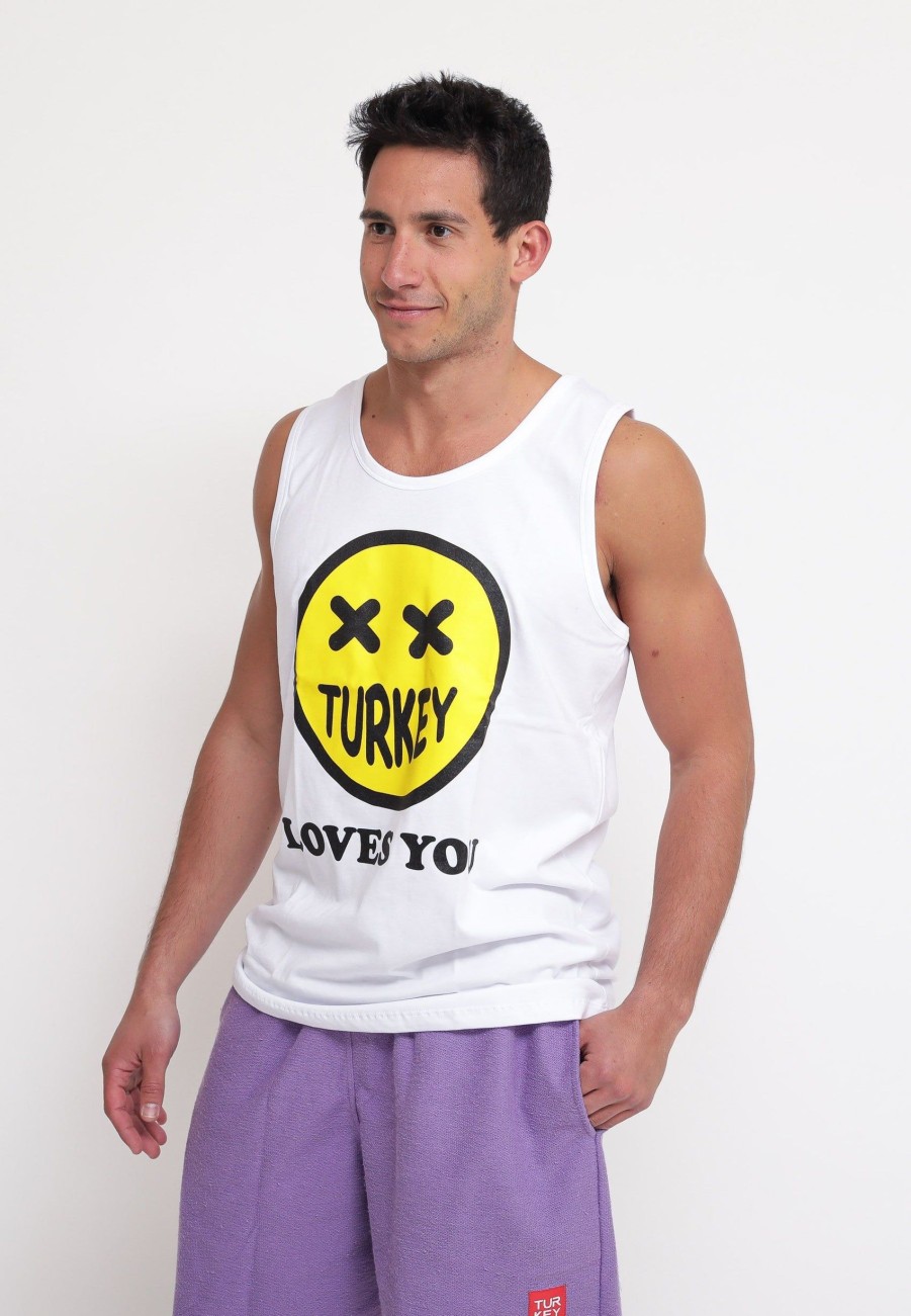 Uomo TURKEY Canotte | Tank Smile - White