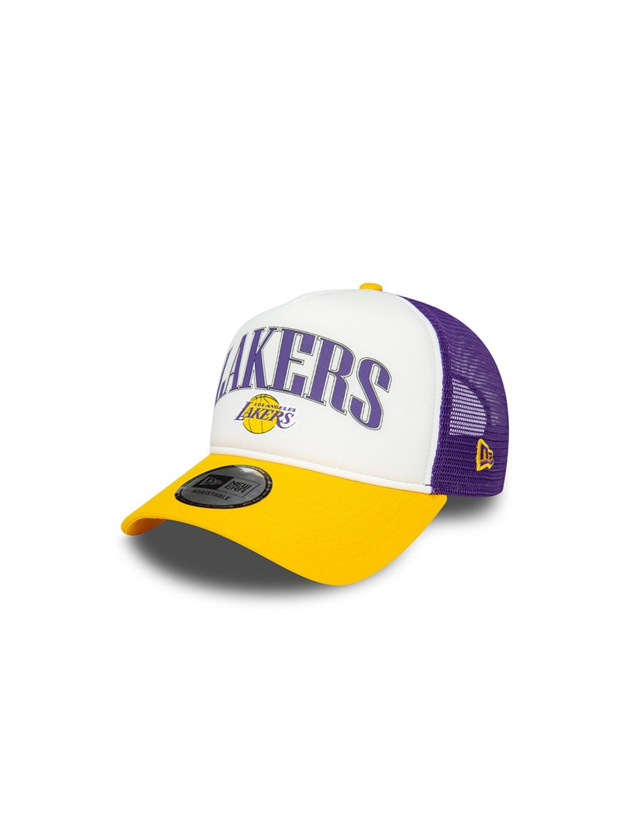 Uomo New Era Cappelli | Cappellino Trucker E-Frame La Lakers Nba - Retro Viola