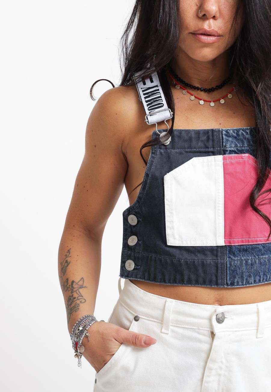 Donna tommy hilfiger Top | Dungaree Top - Denim Dark