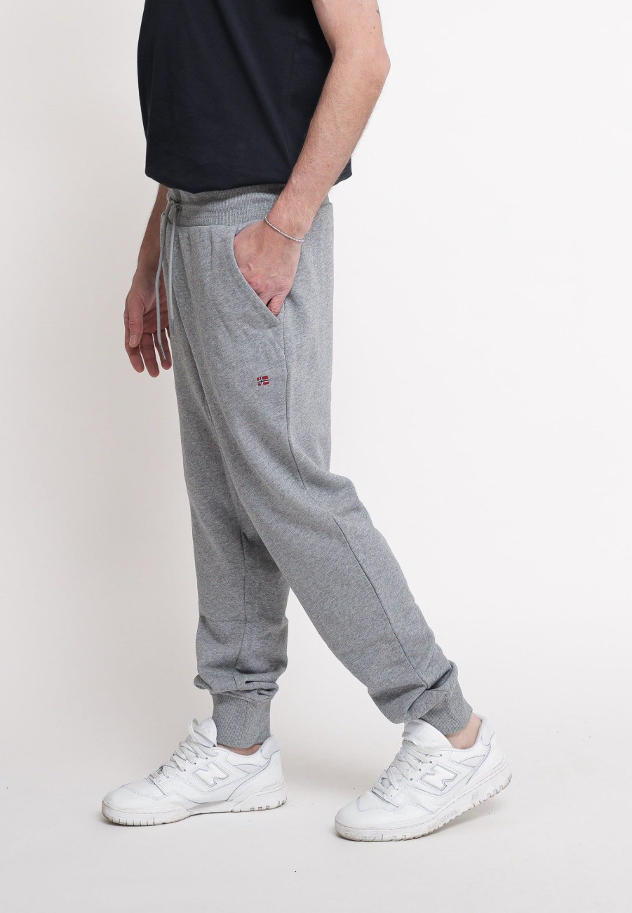 Uomo napapijri Pantaloni Felpa | Np Ap Men Bottom Malis Sum - Med Grey Mel