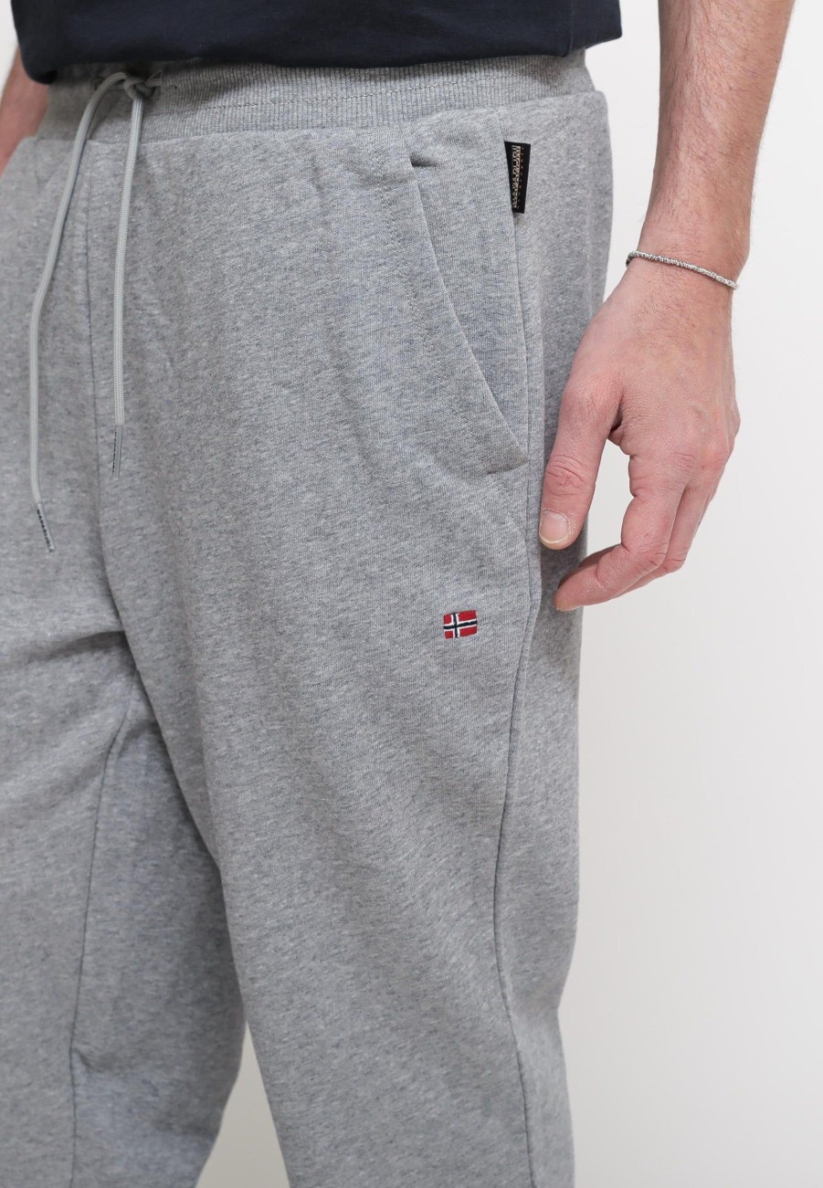 Uomo napapijri Pantaloni Felpa | Np Ap Men Bottom Malis Sum - Med Grey Mel