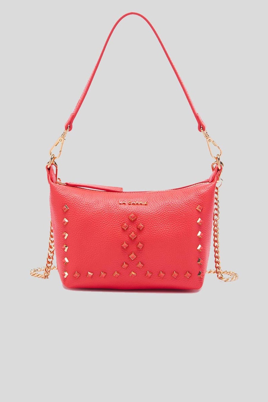 Donna la carrie bag Borse A Tracolla | Frivolous M. Lucy Sm. Shoulder Bag Tumbled Leather - Coral