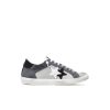 Scarpe 2Star | Sneakerslow 100 In Pelle Grigia E Crosta Antracite - Dettagli Neri E Bianchi Con Effetto ''Udes''